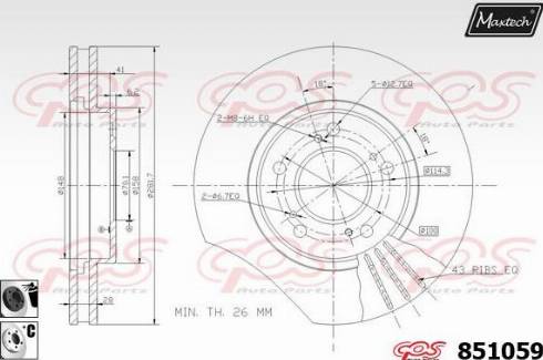 Maxtech 851059.6060 - Спирачен диск vvparts.bg