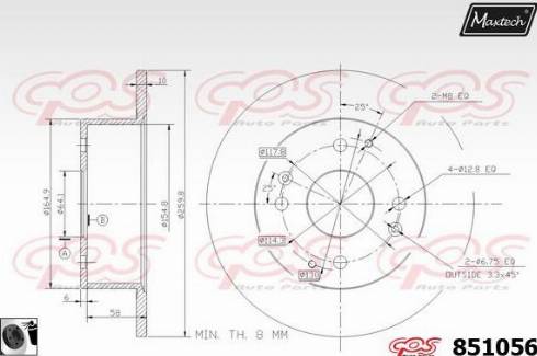 Maxtech 851056.0060 - Спирачен диск vvparts.bg