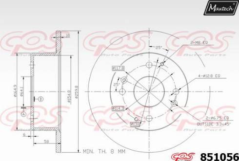 Maxtech 851056.0000 - Спирачен диск vvparts.bg