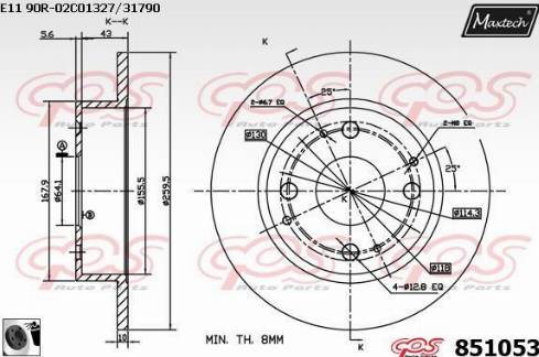 Maxtech 851053.0060 - Спирачен диск vvparts.bg