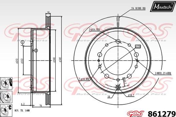 Maxtech 851003 - Спирачен диск vvparts.bg