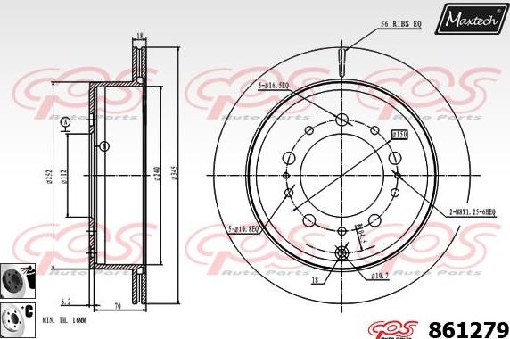 Maxtech 851002 - Спирачен диск vvparts.bg