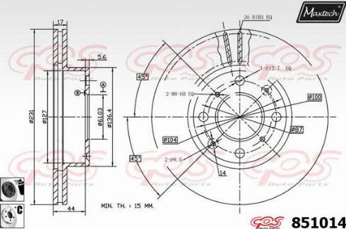 Maxtech 851014.6060 - Спирачен диск vvparts.bg