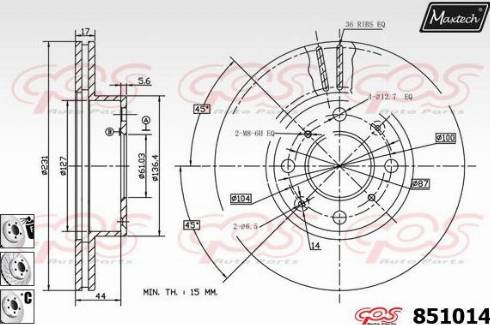 Maxtech 851014.6880 - Спирачен диск vvparts.bg