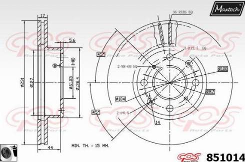 Maxtech 851014.0060 - Спирачен диск vvparts.bg