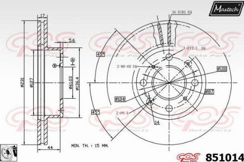 Maxtech 851014.0080 - Спирачен диск vvparts.bg