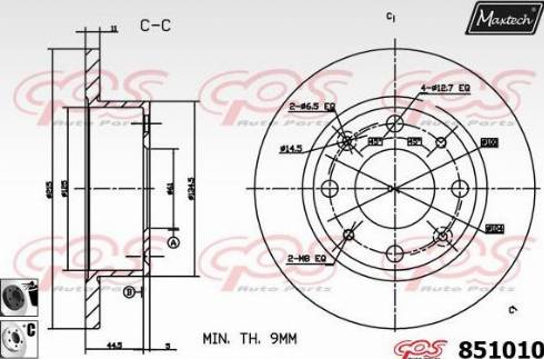 Maxtech 851010.6060 - Спирачен диск vvparts.bg