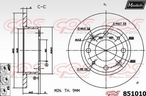 Maxtech 851010.6980 - Спирачен диск vvparts.bg