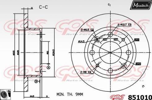 Maxtech 851010.0060 - Спирачен диск vvparts.bg