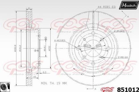 Maxtech 851012.0060 - Спирачен диск vvparts.bg