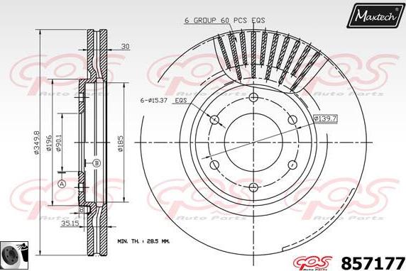 Maxtech 851035 - Спирачен диск vvparts.bg