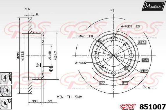 Maxtech 871541 - Спирачен диск vvparts.bg