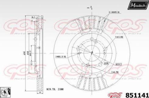 Maxtech 851141.0080 - Спирачен диск vvparts.bg