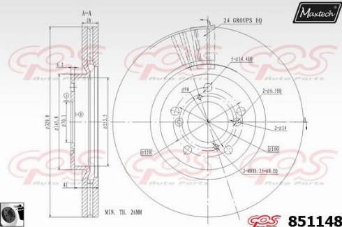 Maxtech 851148.0060 - Спирачен диск vvparts.bg