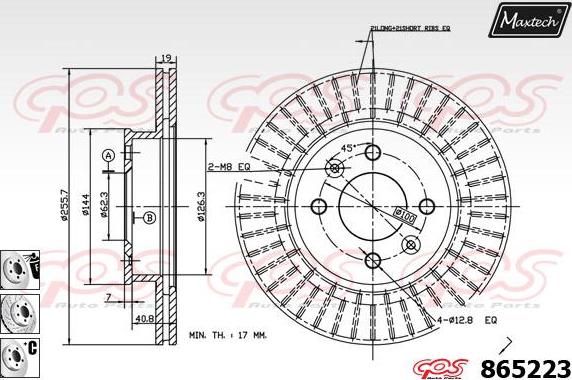 Maxtech 851139 - Спирачен диск vvparts.bg