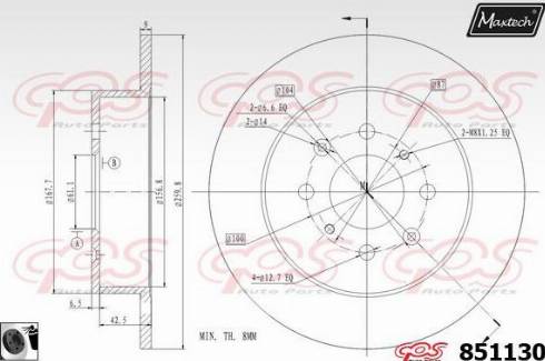 Maxtech 851130.0060 - Спирачен диск vvparts.bg