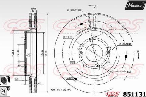 Maxtech 851131.6060 - Спирачен диск vvparts.bg