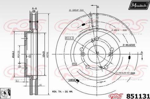 Maxtech 851131.0080 - Спирачен диск vvparts.bg