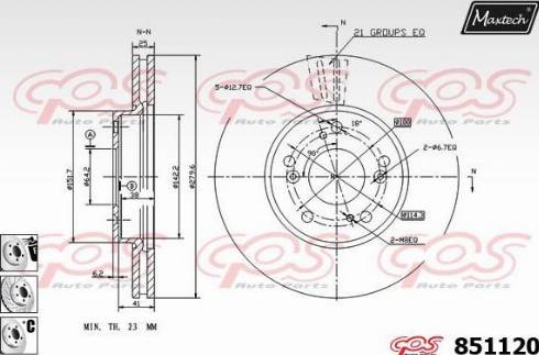 Maxtech 851120.6880 - Спирачен диск vvparts.bg