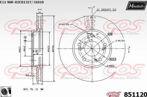 Maxtech 851120.0060 - Спирачен диск vvparts.bg