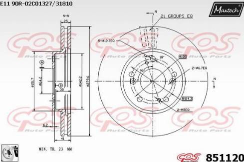 Maxtech 851120.0080 - Спирачен диск vvparts.bg