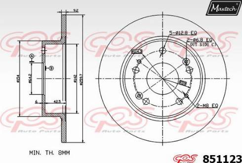 Maxtech 851123.0000 - Спирачен диск vvparts.bg