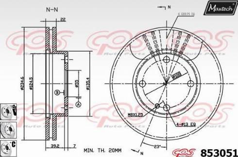 Maxtech 853051.6980 - Спирачен диск vvparts.bg