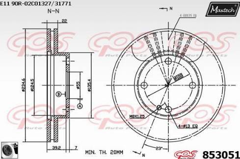 Maxtech 853051.0060 - Спирачен диск vvparts.bg