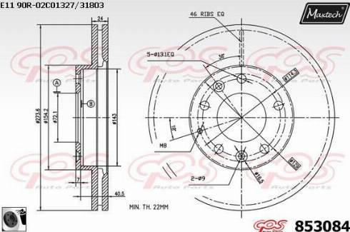 Maxtech 853084.0060 - Спирачен диск vvparts.bg