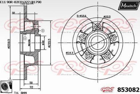 Maxtech 853082.0060 - Спирачен диск vvparts.bg