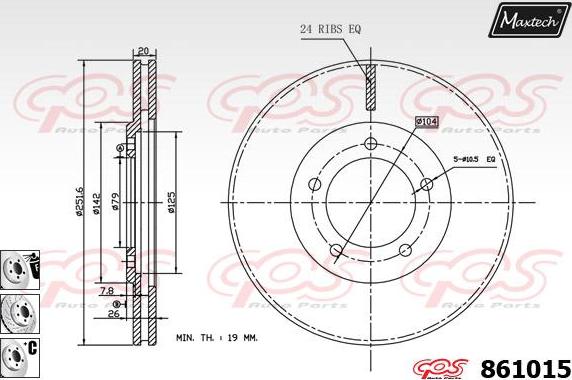 Maxtech 853020 - Спирачен диск vvparts.bg