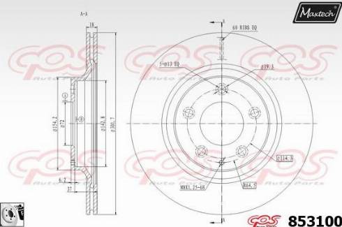 Maxtech 853100.0080 - Спирачен диск vvparts.bg