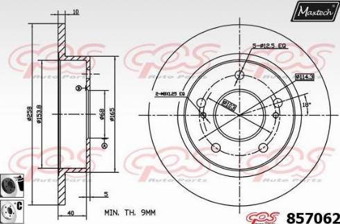 Maxtech 857062.6060 - Спирачен диск vvparts.bg