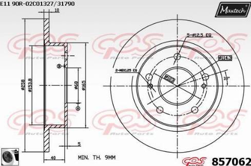 Maxtech 857062.0060 - Спирачен диск vvparts.bg