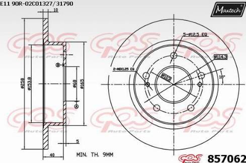 Maxtech 857062.0000 - Спирачен диск vvparts.bg