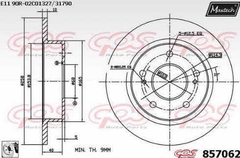 Maxtech 857062.0080 - Спирачен диск vvparts.bg