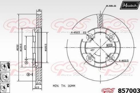 BOSCH 986478258 - Спирачен диск vvparts.bg