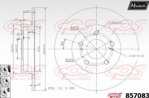 Maxtech 857083.6980 - Спирачен диск vvparts.bg