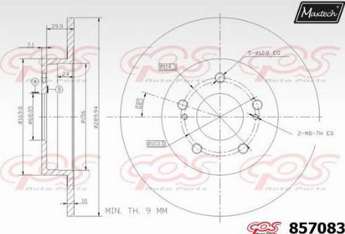 Maxtech 857083.0000 - Спирачен диск vvparts.bg