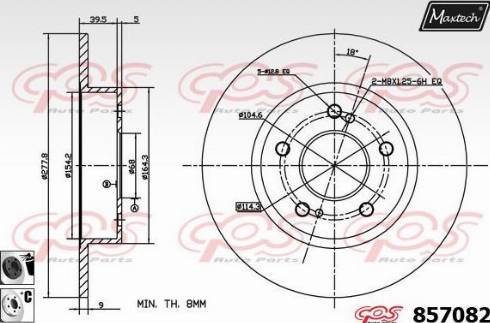 Maxtech 857082.6060 - Спирачен диск vvparts.bg