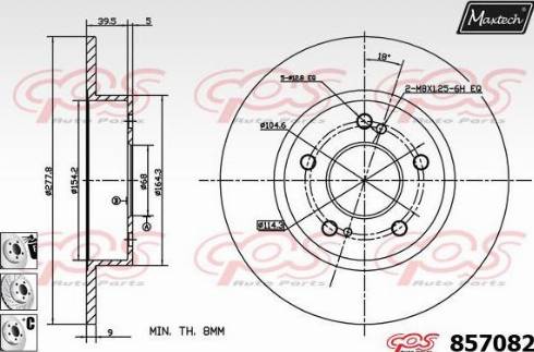 Maxtech 857082.6880 - Спирачен диск vvparts.bg