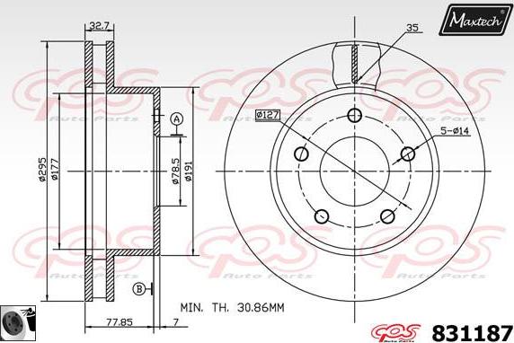 Maxtech 857022 - Спирачен диск vvparts.bg