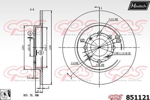 Maxtech 857072 - Спирачен диск vvparts.bg