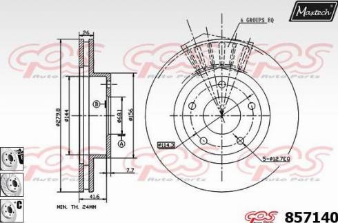 Maxtech 857140.6880 - Спирачен диск vvparts.bg