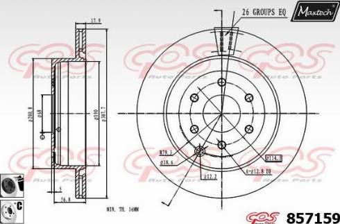 Maxtech 857159.6060 - Спирачен диск vvparts.bg