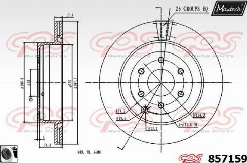 Maxtech 857159.0060 - Спирачен диск vvparts.bg