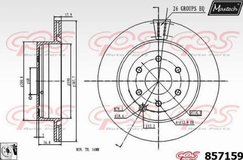 Maxtech 857159.0080 - Спирачен диск vvparts.bg