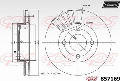 Maxtech 857169.0000 - Спирачен диск vvparts.bg