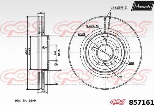 Maxtech 857161.0000 - Спирачен диск vvparts.bg