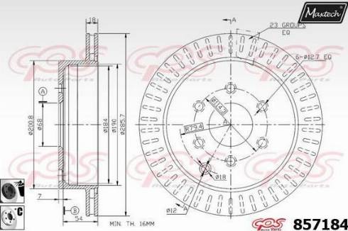 Maxtech 857184.6060 - Спирачен диск vvparts.bg